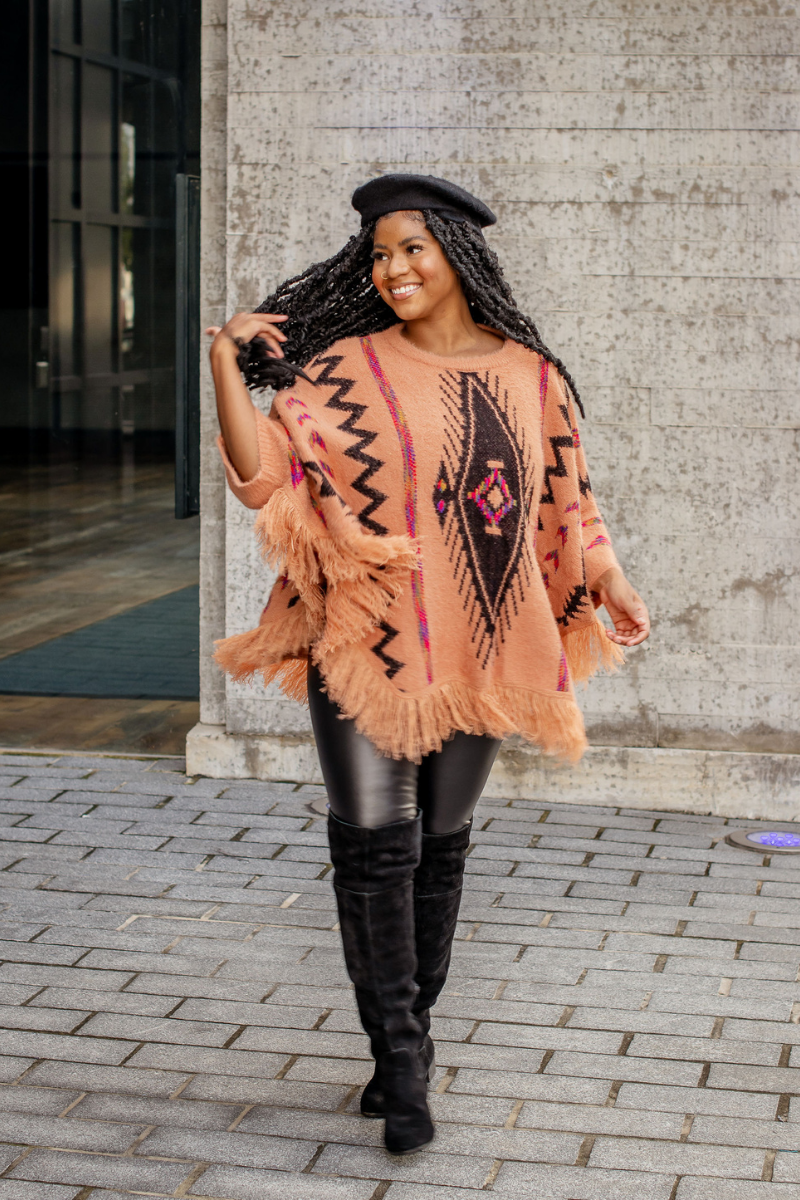 Fuzzy Feeling Camel Poncho LucyyLunaee