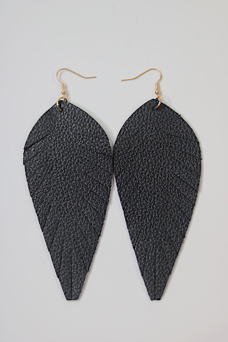 Black Toucan Feathered Earrings