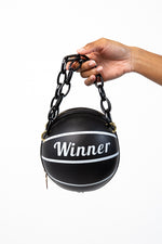 Winner's Circle Black Basketball Handbag