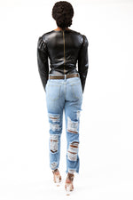 Deliah Blue Distressed Jeans